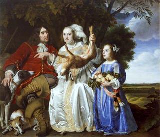 约瑟姆·范阿拉斯和他的妻子和女儿
