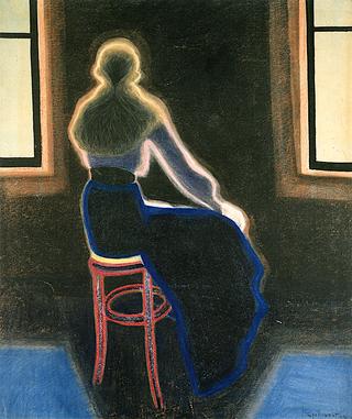Young Woman on a Stool