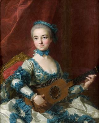 Portrait of a woman with guitar