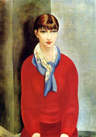 Kiki of the Montparnasse in a Red Sweater and a Blue Shawl