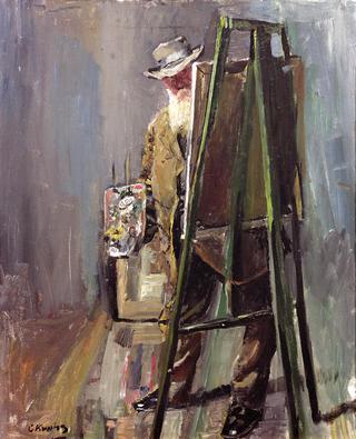 Self-portrait with Easel