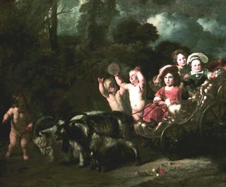 Children in a Goat Carriage
