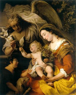 Virgin and Child with the Infant Saint John the Baptist and Gabriel