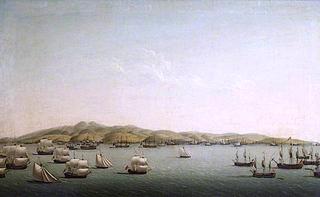 1762年2月16日，罗德尼舰队轰炸马提尼克