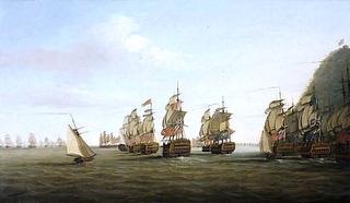 1780年3月25日，圣卢西亚附近的一个英国中队