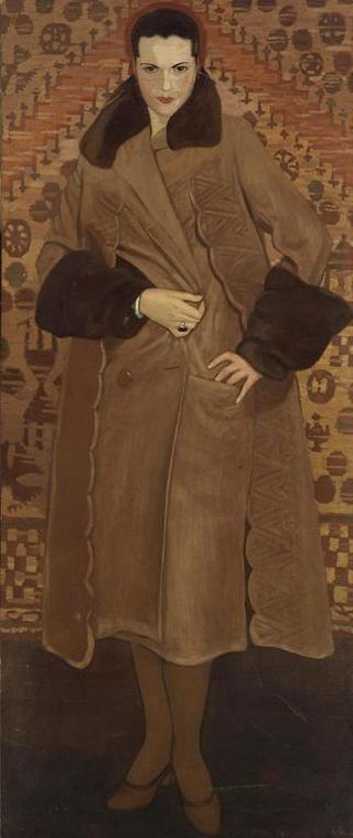 Portrait of Katherine Campbell in a Fur Coat