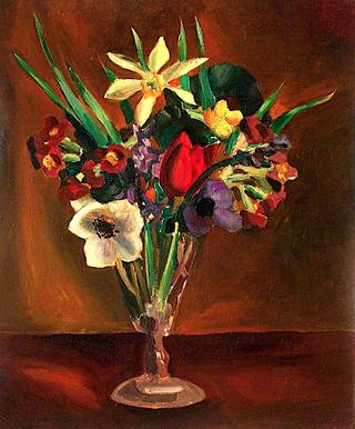 Flowers in a Tall Vase