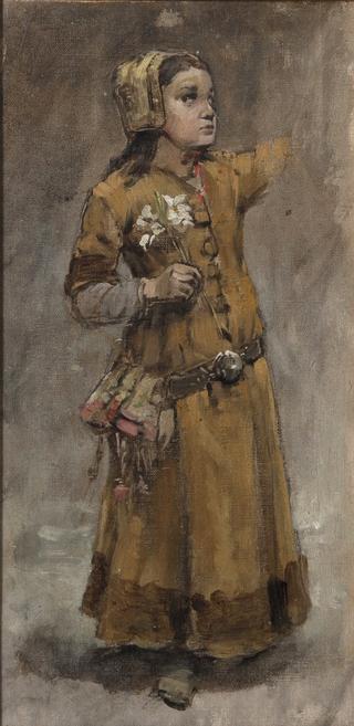 A Girl. Study for Valdemar Atterdag Holding Visby to Ransom