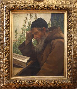 The Monk Studying the Bible