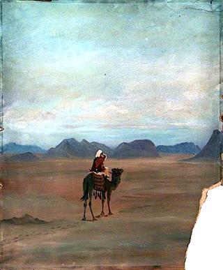 山地沙漠骑骆驼