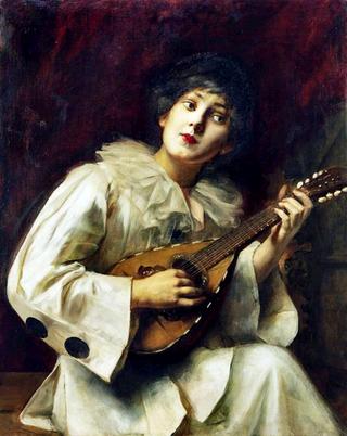 Pierette with mandolin