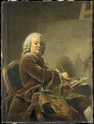 Portrait of Étienne Jeaurat, French Painter