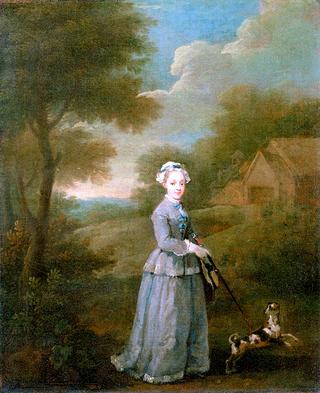 Miss Wood, with a Dog in a Landscape