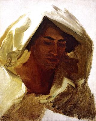 A Hooded Model (study for 'Frieze of the Prophets')