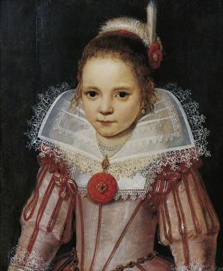 Portrait of a Young Girl in a Pink Dress