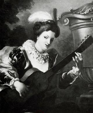 Jeune femme jouant de la guitare