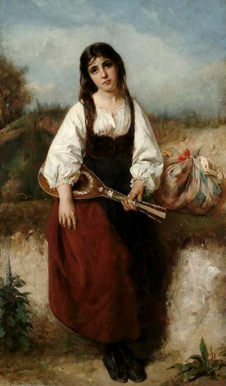 Girl with mandolin