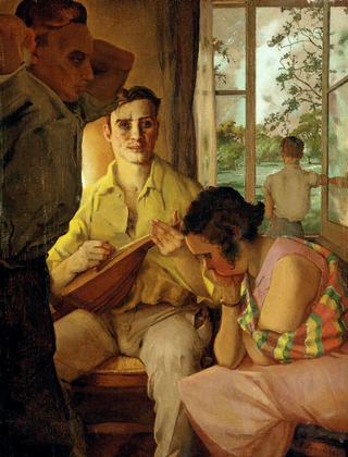 The mandolin player and his audience