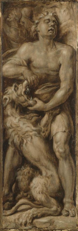 Samson tearing the lion