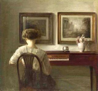 Young Lady at the spinet