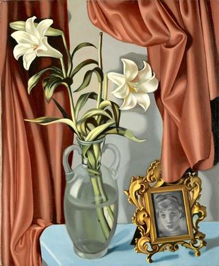 Still Life with Lilies and Photo