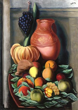 Apples, Pears, Grapes and Jug