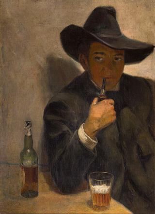 Self-portrait with Broad-Brimmed Hat