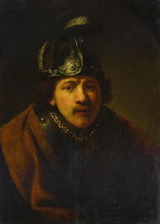 Portrait of a Man in Helmet