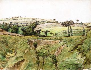 A Hilly Landscape with Trees