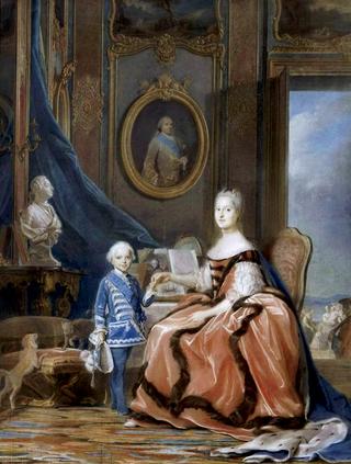 Marie Josèphe of Saxony with her son the Duke of Burgundy