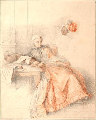Young Lady Reading and a Page