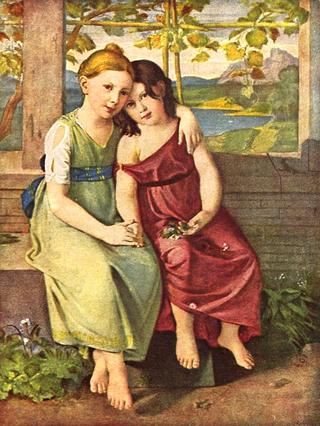 阿德莱德和加布里埃尔冯洪堡的肖像