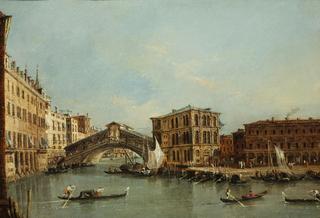 A View on the Grand Canal with the Rialto Bridge