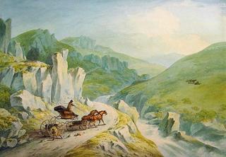 The Hon Robert Fulke Greville's Phaeton Crossing the Mountains