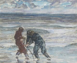 海滩上的渔民