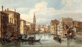 在卡纳莱托之后的威尼斯大运河景观