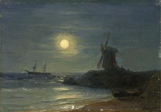 The Windmill in the Moonlight