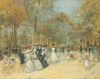 Strollers on Champs-Elysees