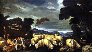 雅各和拉班，并羊群