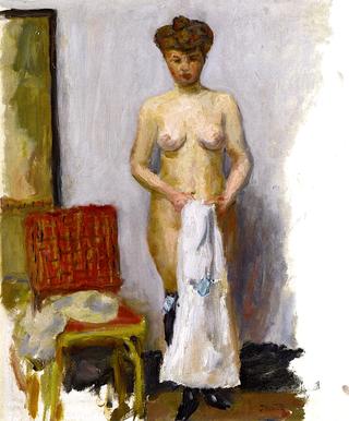 Nude, Red Chair