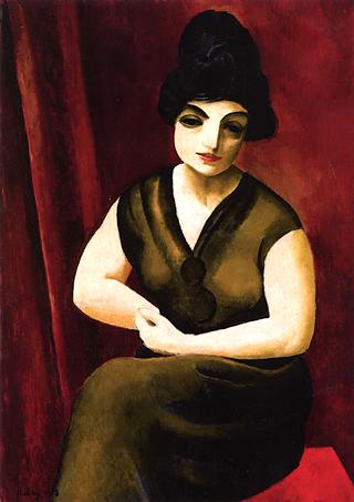 Brunette Woman Seated