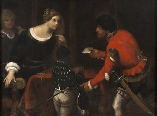 Caterina Cornaro, Queen of Cyprus, Receiving a Letter from the Council