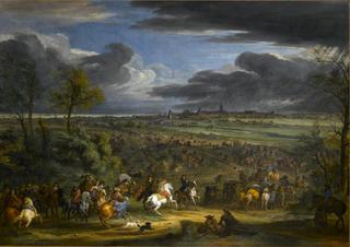 View of the march of the army of the king on Kortrijk on 18 July 1667