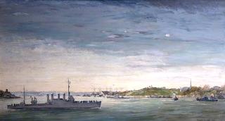 美国驱逐舰抵达普利茅斯