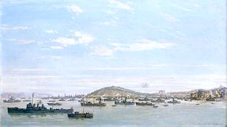 Battleships at Falmouth, 1940