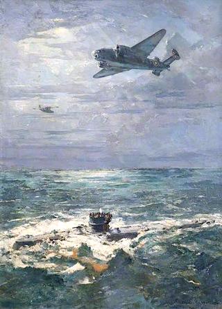 1941年8月27日，U570向一架269中队哈德逊飞机投降