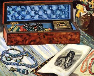 Still Life with Book, Box and Necklaces