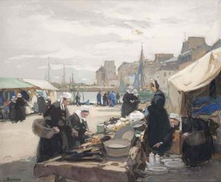 Bretons at a market
