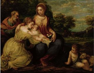 Holy Family with St Catherine and John the Baptist