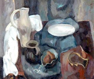 Still Life in Grey and Brown